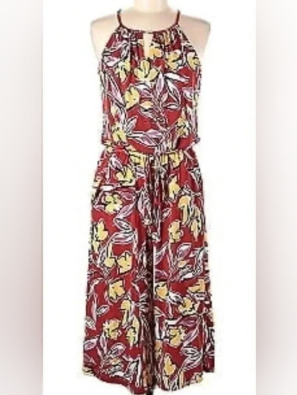 LIKE NEW!! Stitch Fix Wisp, Rust Lottie Halter Wide-Leg Jumpsuit. Size 4